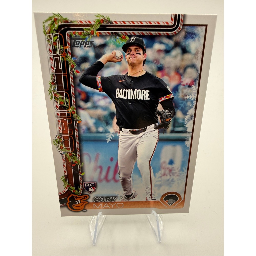 2025 Topps Holiday Coby Mayo Rookie Card RC H118 Baltimore Orioles Baseball